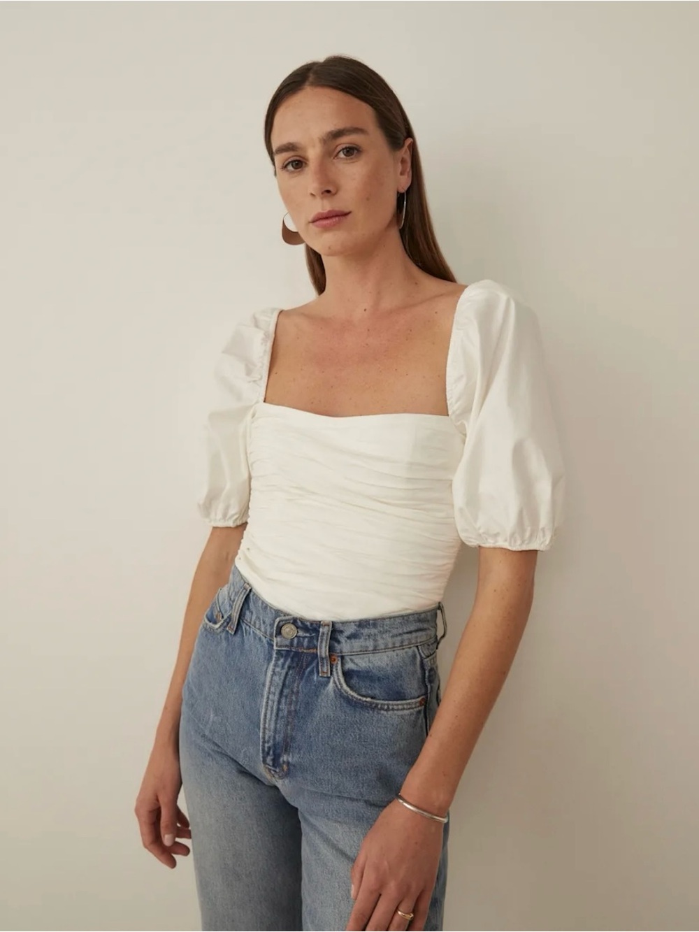 Reformation Barry Top with Bow & Puff Sleeve - Picture 3 of 8
